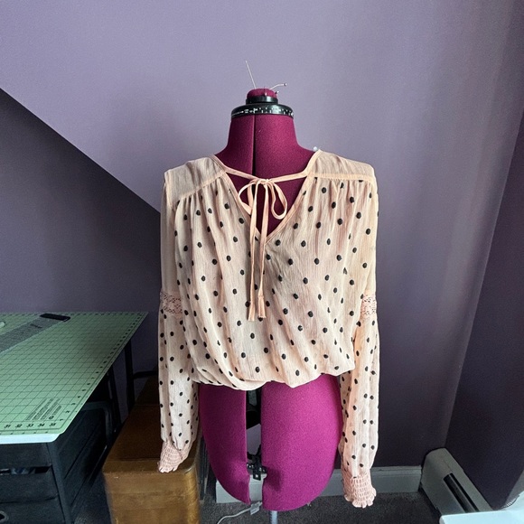 Free People Tops - Free people polka dot shirt
